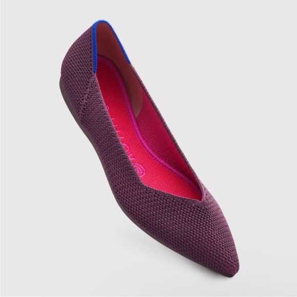 Rothy's Shoes - Rothy's Retired RARE The Point Berry Lattice Stitch Pointed Flats Size 7.5